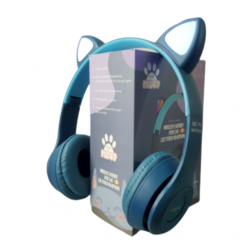 Audífonos inalámbricos diadema orejas de gato MZ47