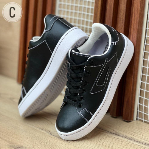 Tenis negro unisex para hombre y mujer